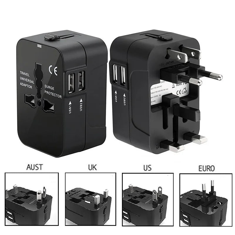 Universal Travel Adapter with USB Ports