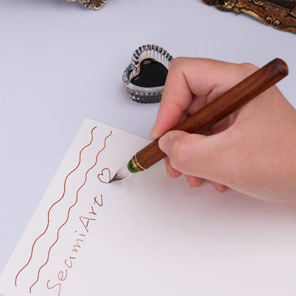 SeamiArt Wood Handle Glass Dip Pen