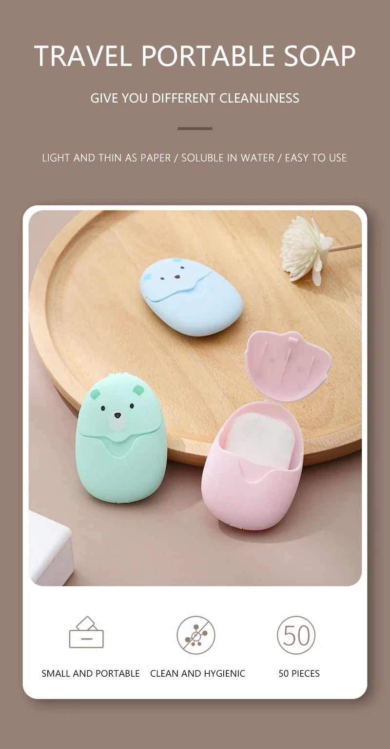 Travel Soap Sheets with Portable Storage Case