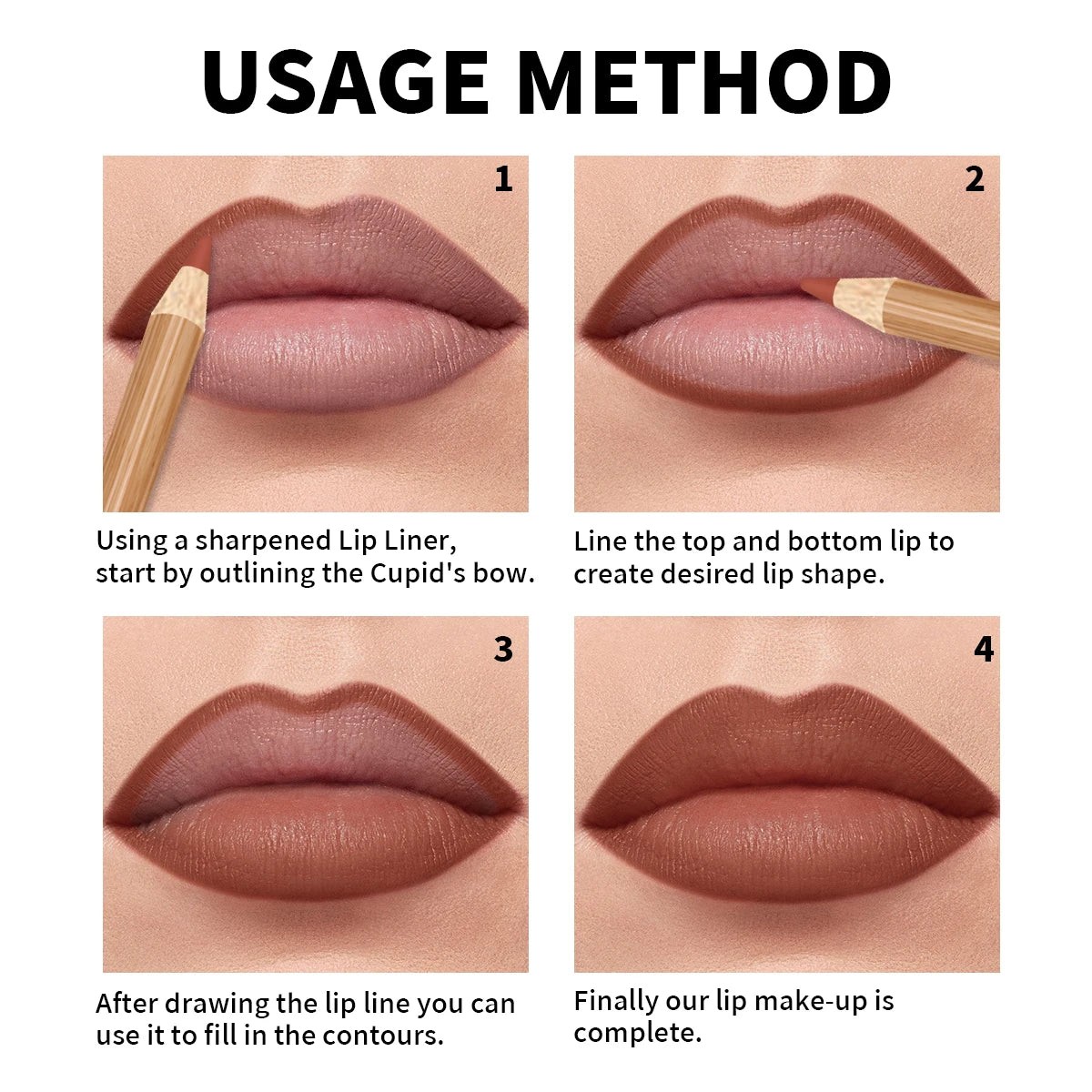 12 Color Matte Lip Liner Pencil Set