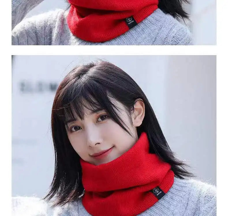 Fleece-Lined Knitted Neck Warmer