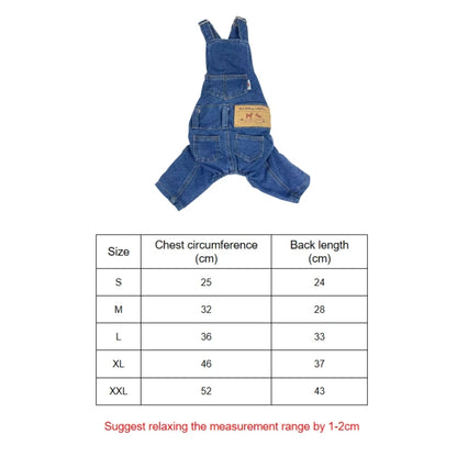 Denim Jean Overalls for Dogs