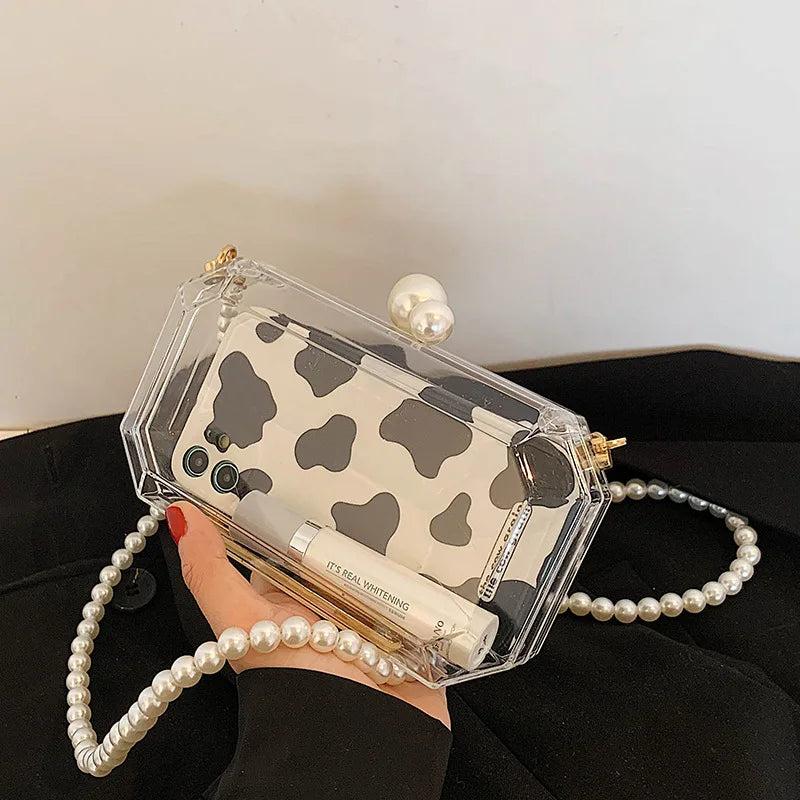 Clear Acrylic Box Clutch Handbag