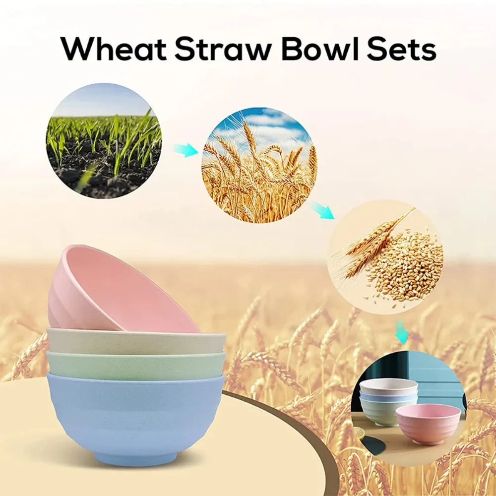 Wheat Straw Bowl Set