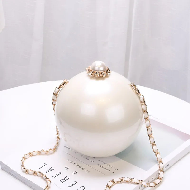 Pearl Sphere Evening Crossbody Bag