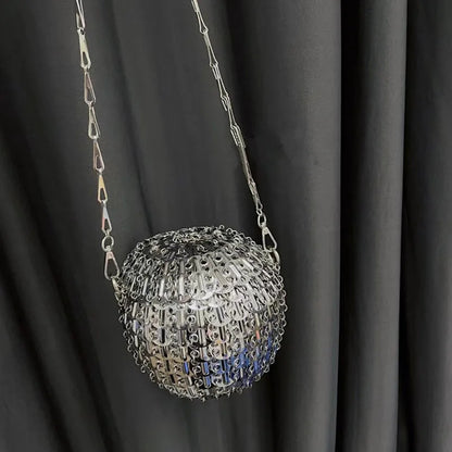 Handmade Metallic Sphere Evening Bag