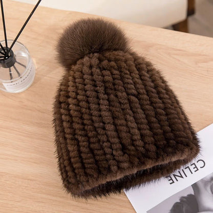 Women’s Natural Mink Fur Winter Hat