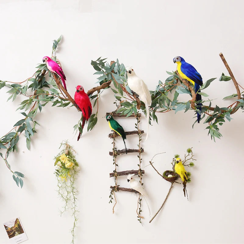 Realistic Artificial Parrot Ornament