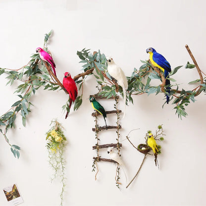 Realistic Artificial Parrot Ornament