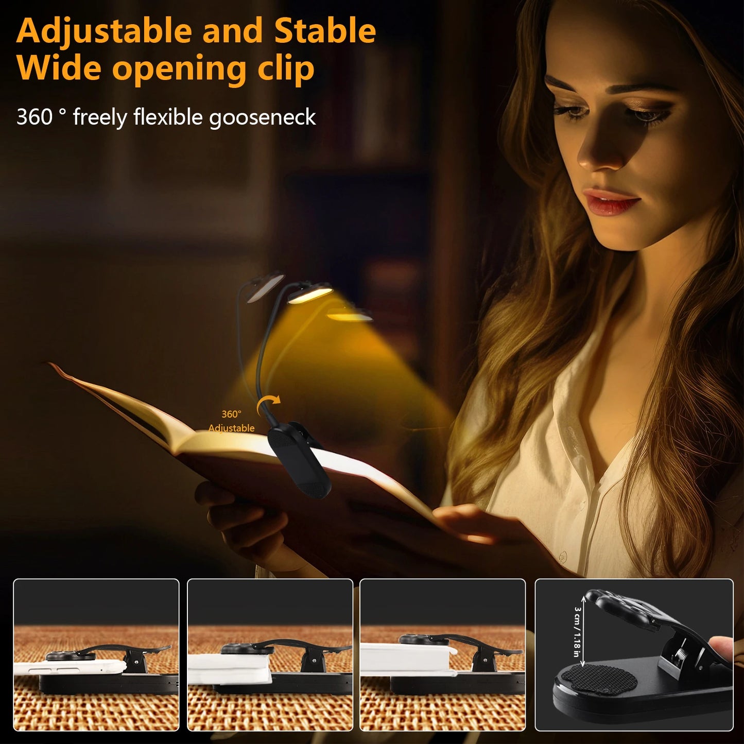 USB Rechargeable LED Book Light