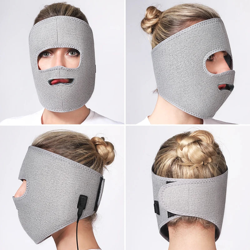 Electric Heated Facial Mask with Red Light Therapy