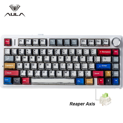 RGB Hot-Swappable Gaming Keyboard with PBT Comic Keycaps