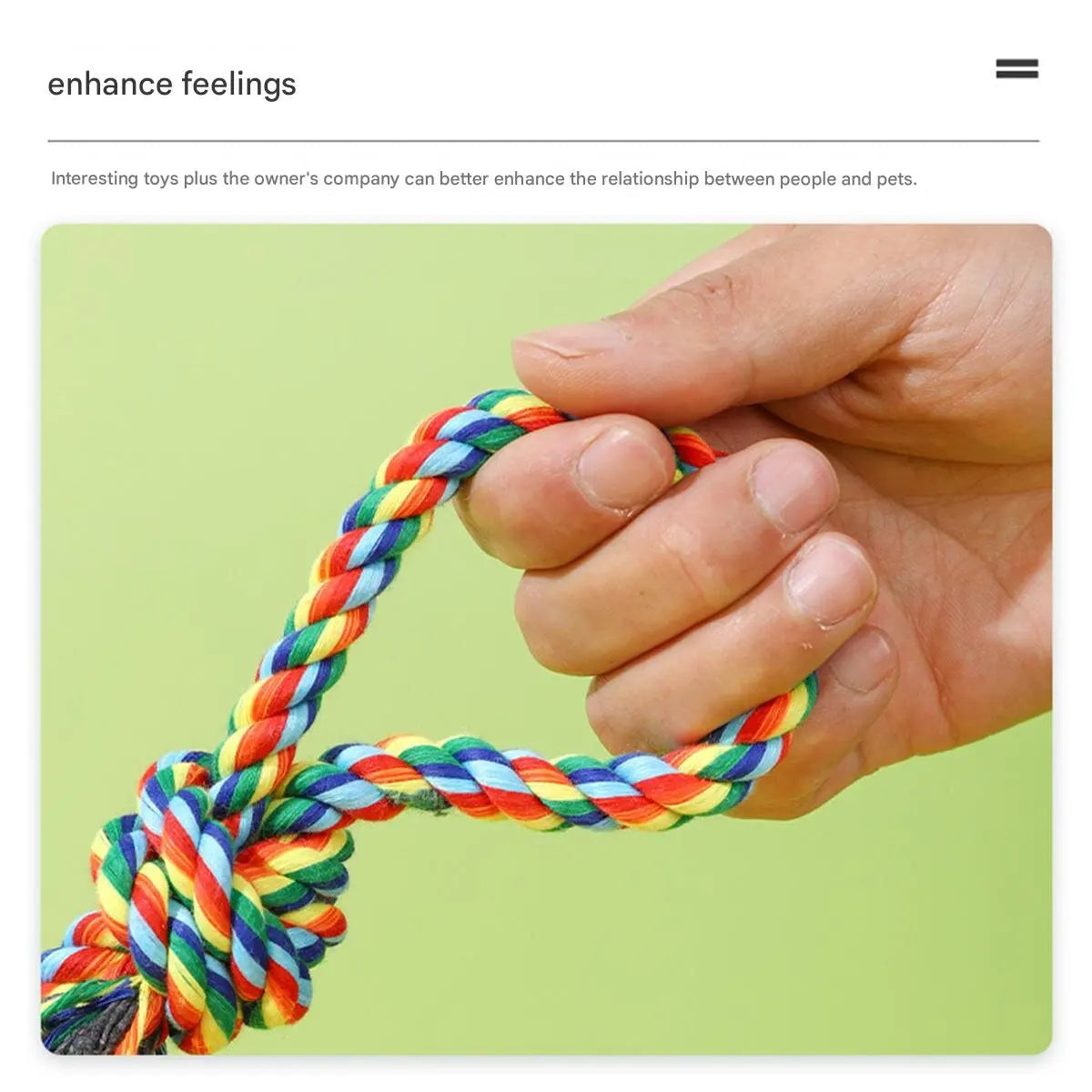 Pet Cotton Rope Chew Toy Set for Dogs