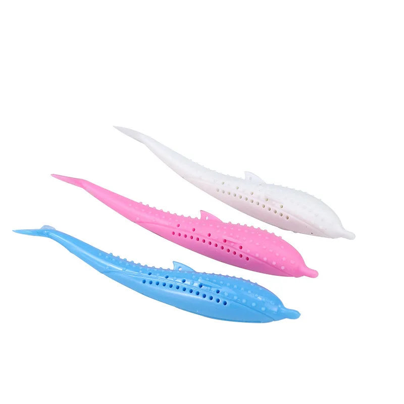 Interactive Fish-Shaped Silicone Cat Toy for Dental Care