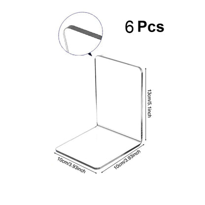 Clear Acrylic Bookends Set