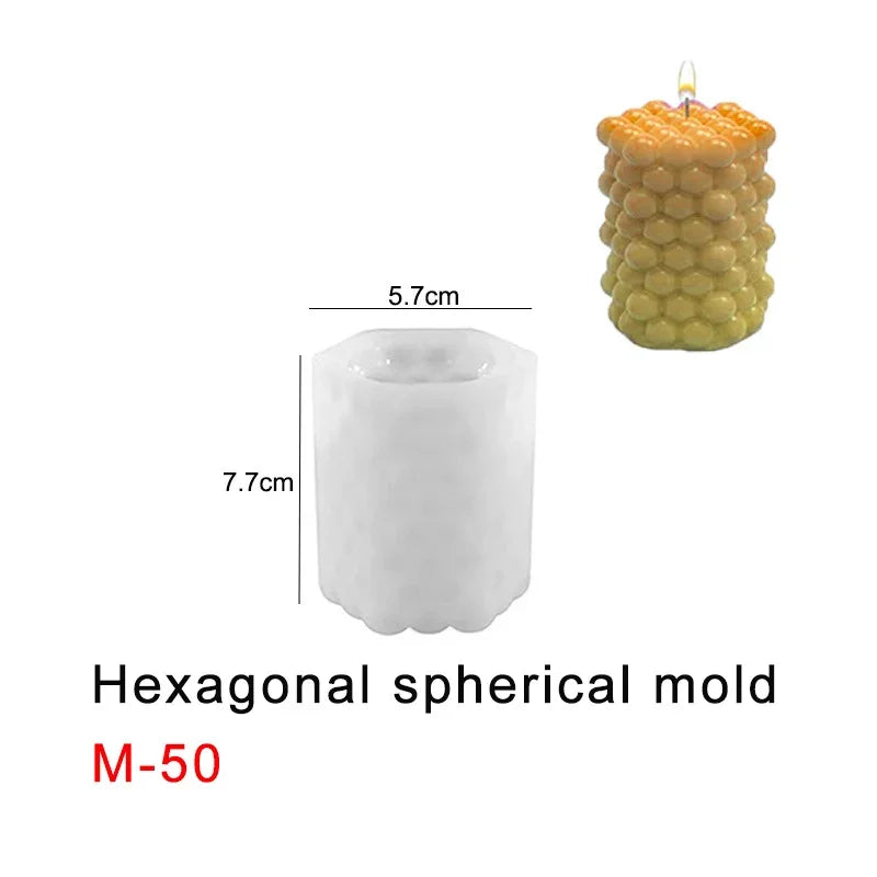 3D Silicone Cylinder Candle Mold