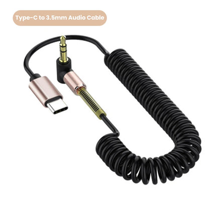USB-C to 3.5mm Retractable AUX Audio Cable