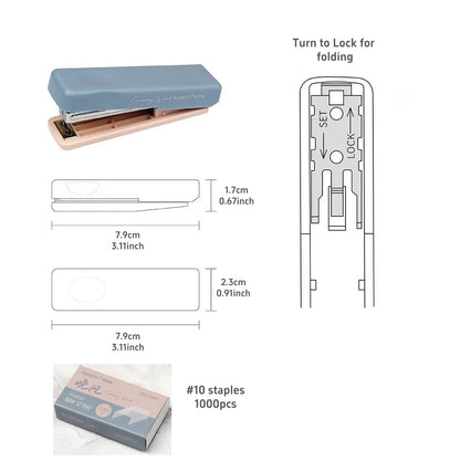 Portable Folding Mini Stapler Set