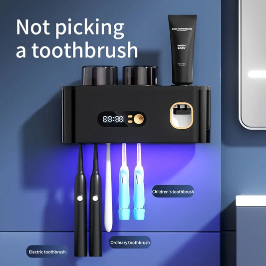 Smart Toothbrush Holder & Toothpaste Dispenser Station