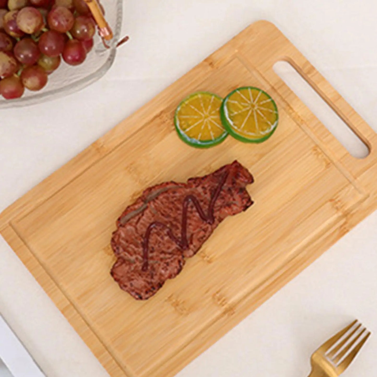 Bamboo Wooden Cutting Board for Meat, Fruit & Vegetables