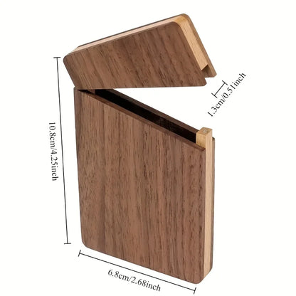 Black Walnut Wooden Business Card Holder