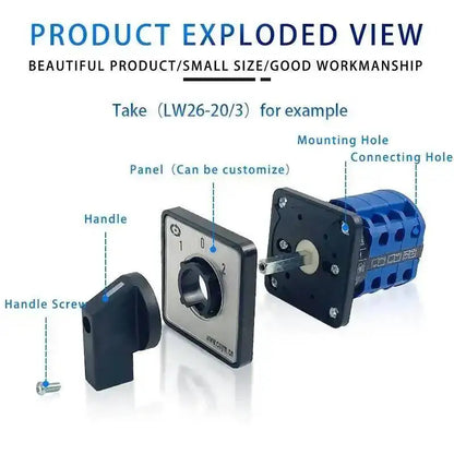 LW26-20A Cam Operated Rotary Changeover Switch