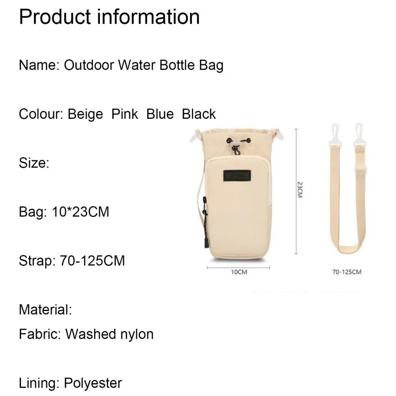 Portable Water Bottle Crossbody Carrier Bag