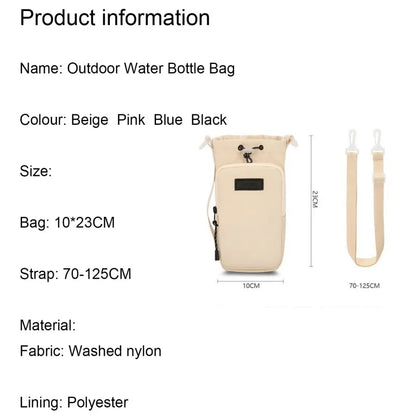 Portable Water Bottle Crossbody Carrier Bag