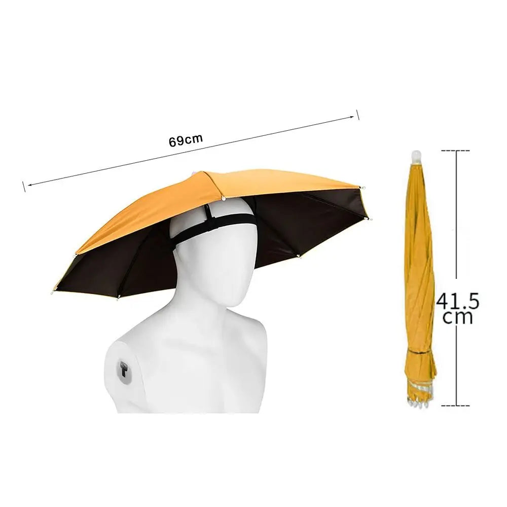 Foldable Head Umbrella Hat