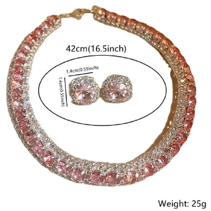 Colorful Crystal Necklace & Earring Set