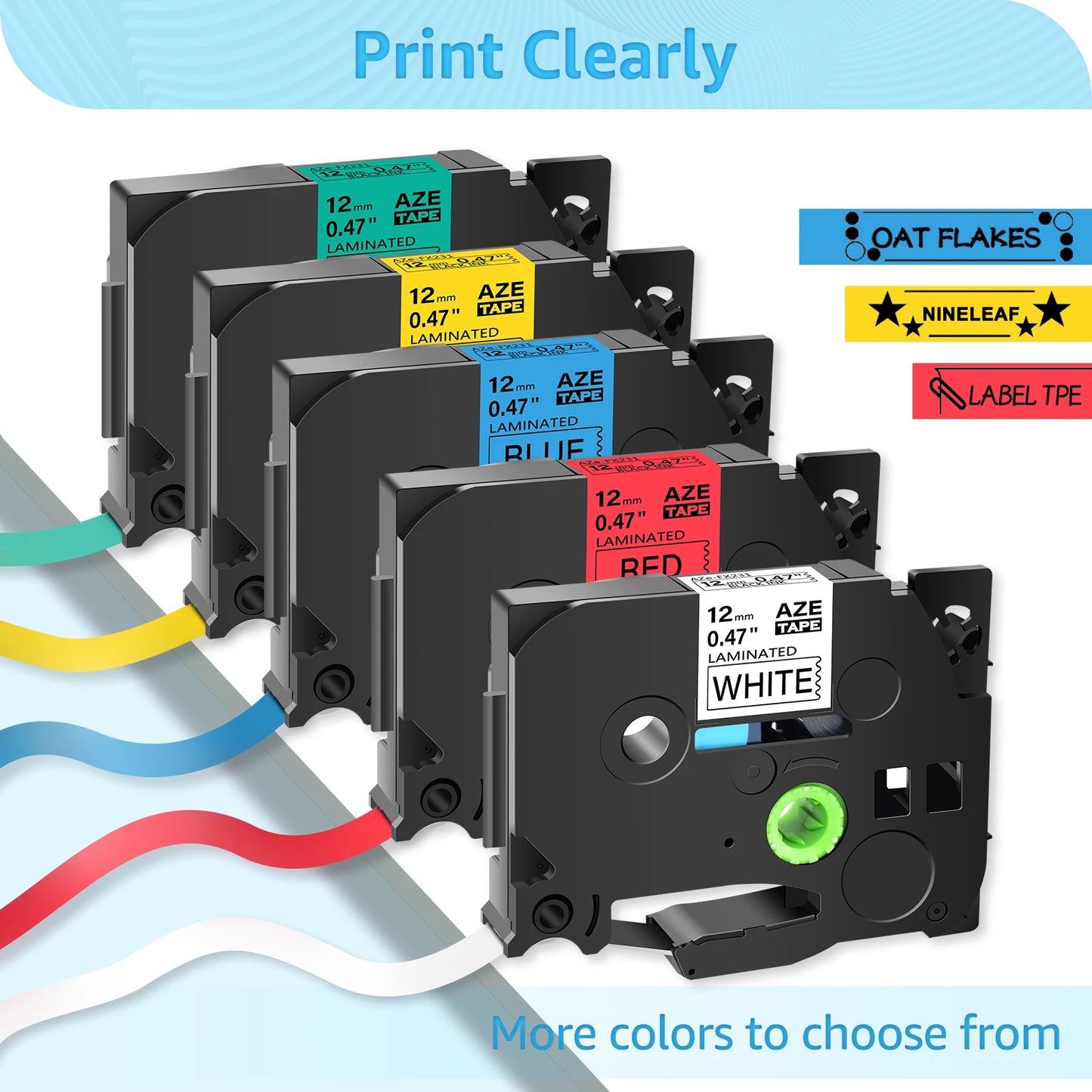 Laminated Label Tape for Brother Label Makers