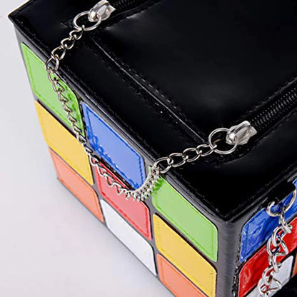 Women's Rubik's Cube PU Square Shoulder Bag