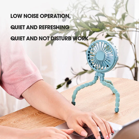 Portable Flexible Tripod Fan