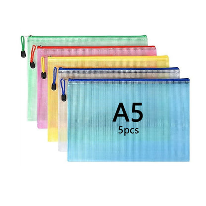 Mesh Zipper Document Pouch Set