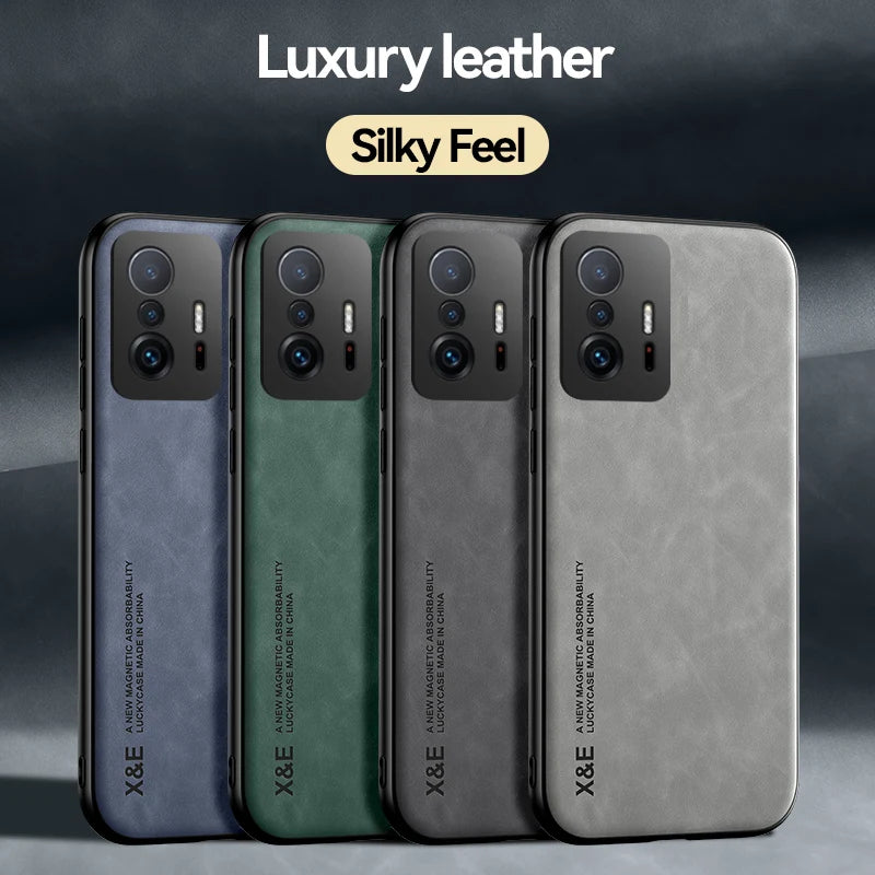 Magnetic PU Leather Case for Xiaomi Phones