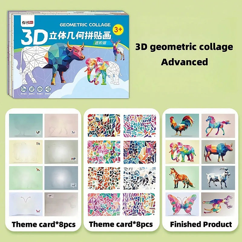 3D Animal Puzzle Sticker Book
