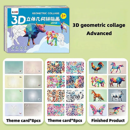 3D Animal Puzzle Sticker Book