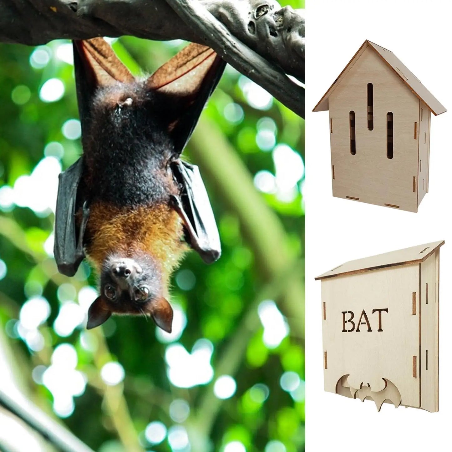 Wooden Bat House