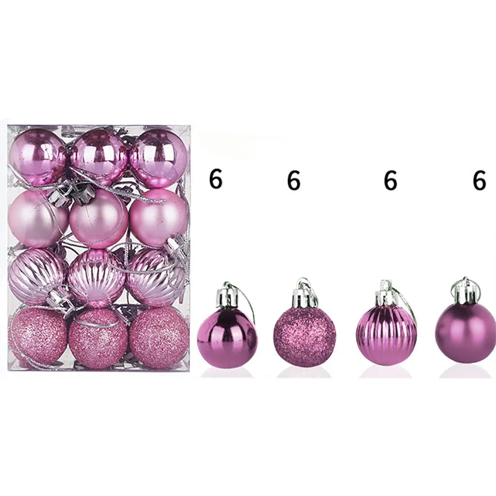 24-Piece Mini Christmas Bauble Set