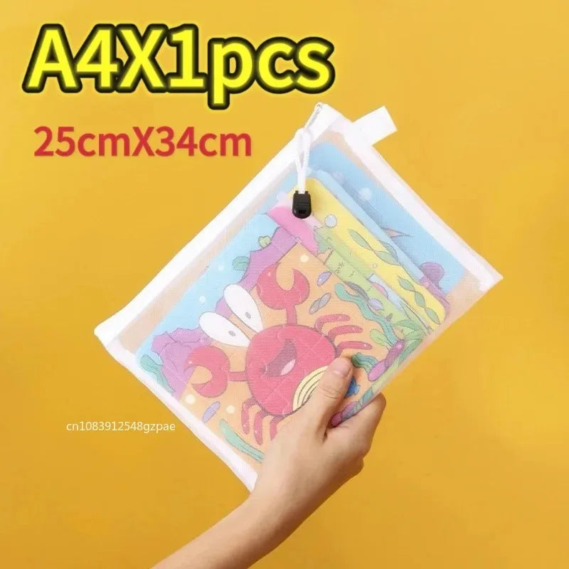 Transparent Mesh Document & Puzzle Storage Bags