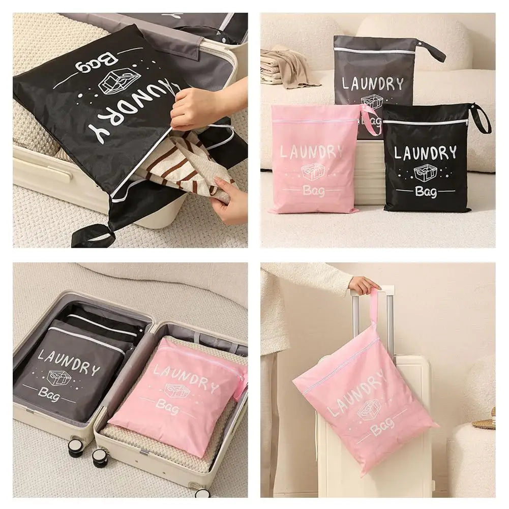 Waterproof Travel Laundry Bag with Hanging Strap