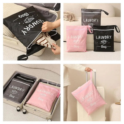 Waterproof Travel Laundry Bag with Hanging Strap