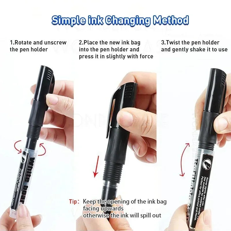 Refillable Erasable Whiteboard Marker Pen