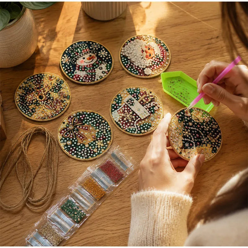 DIY Christmas Diamond Painting Ornament Kit