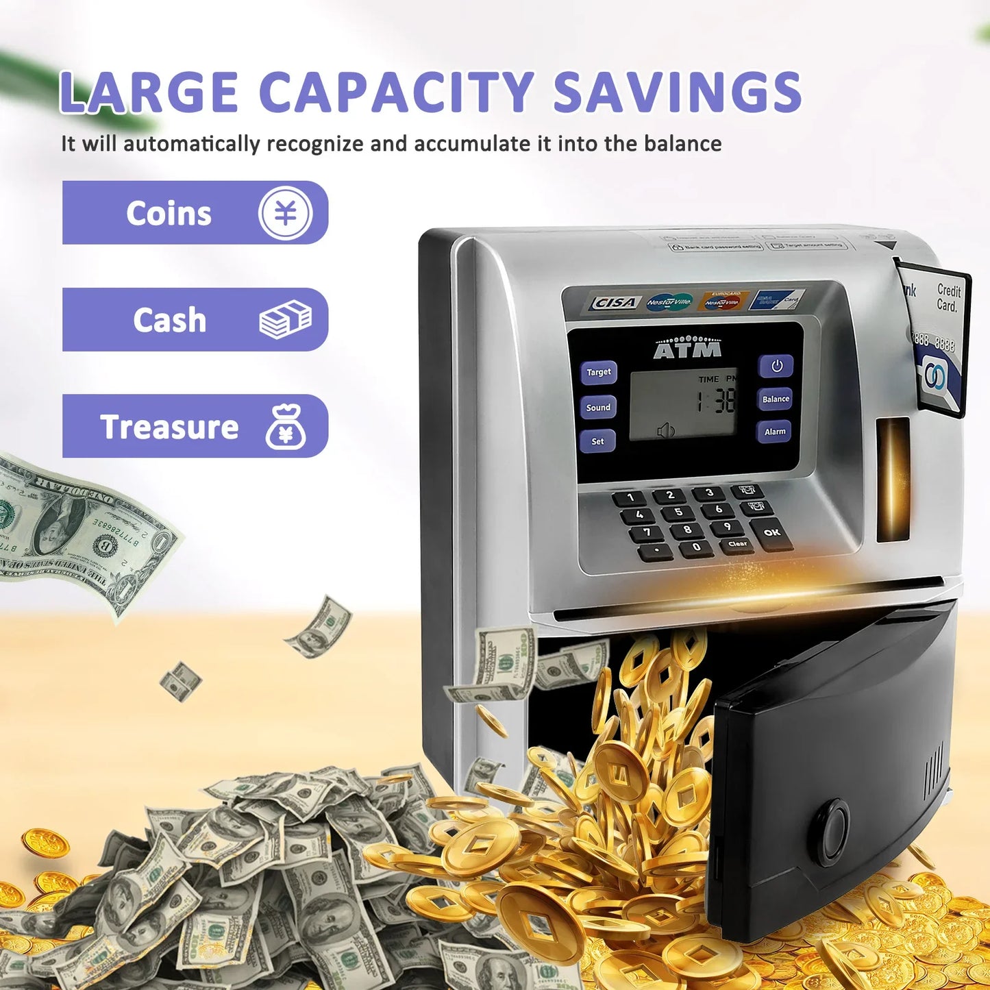 ATM Electronic Piggy Bank Money Saving Box
