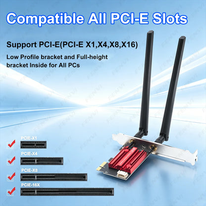 AC1200 PCIe WiFi 5 & Bluetooth 4.0 Dual-Band Network Adapter