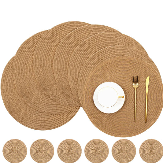 Round Braided Placemats Set