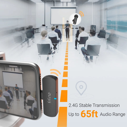 Type-C Clip-On Wireless Microphone for Mobile Recording