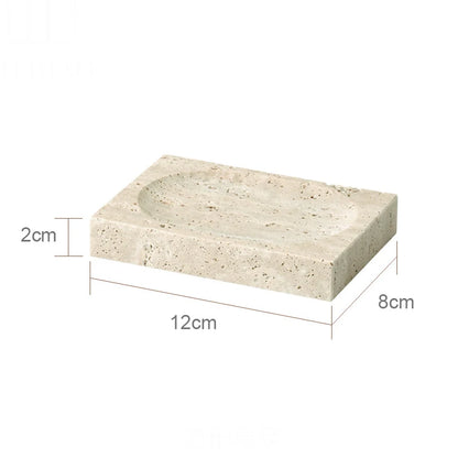 Travertine-Style Bathroom Accessories Set