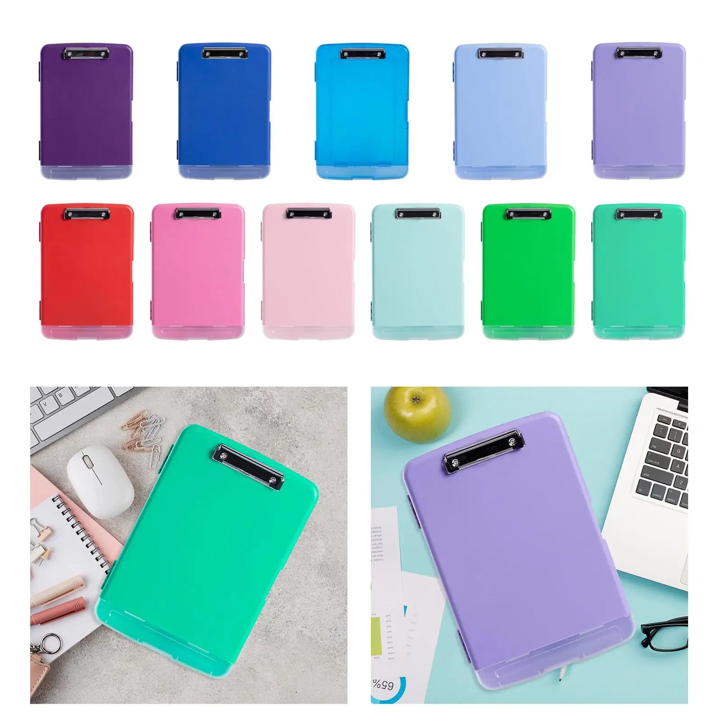 A4 Clipboard Organizer with Storage & Pen Holder